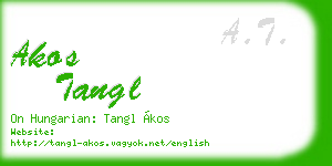 akos tangl business card