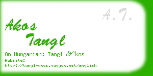 akos tangl business card